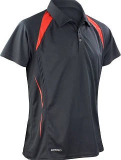Spiro S 177M Pánske tímové polo tričko z piké 29.177M čierne/červené
