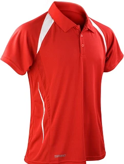 Spiro S 177M Pánske tímové polo z piké 29.177M červená/biela
