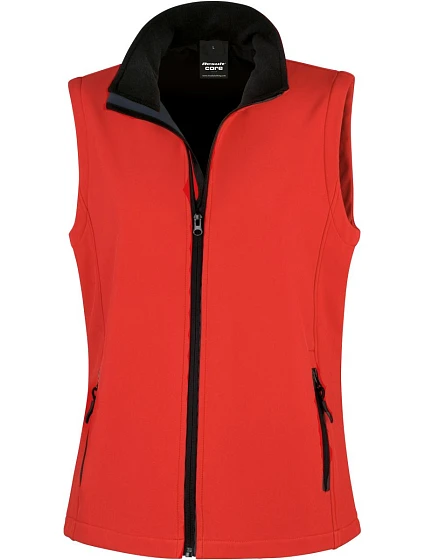Result R 232F Dámská 2-vrstvá softshell vesta "Printable" 30.232F red/black Result R 232F Dámská 2-vrstvá softshell vesta "Printable" 30.232F red/black