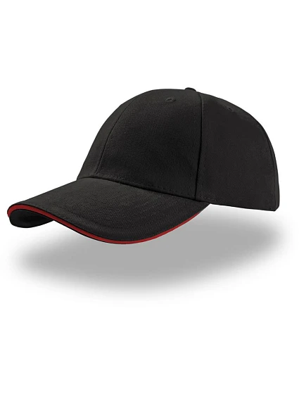 Atlantis Headwear Liberty Sandwich 6-panelová čiapka „Liberty Sandwich“ 33.0005 čierna/červená Atlantis Headwear Liberty Sandwich 6-panelová čiapka „Liberty Sandwich“ 33.0005 čierna/červená