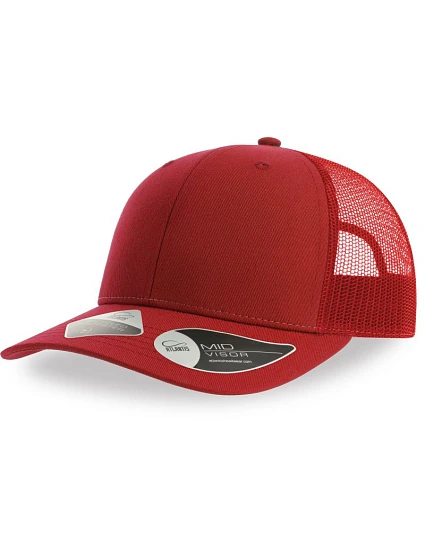 Atlantis Headwear Bryce 6-panelová truckerová čiapka 33.0102 červená/červená Atlantis Headwear Bryce 6-panelová truckerová čiapka 33.0102 červená/červená
