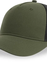 Atlantis Headwear Zion 5-panelová truckerová čiapka 33.0120 olivová/čierna