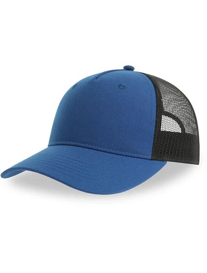 Atlantis Headwear Zion 5-panelová truckerová čiapka 33.0120 royal/čierna Atlantis Headwear Zion 5-panelová truckerová čiapka 33.0120 royal/čierna