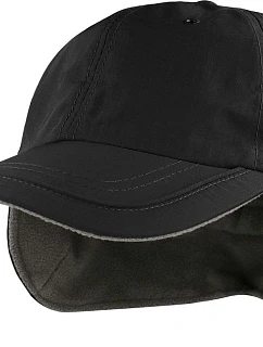 Atlantis Headwear Techno Flap-S 6-panelová čiapka s ochranou uší 33.0225 čierna
