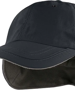Atlantis Headwear Techno Flap-S 6-panelová čiapka s ochranou uší 33.0225, tmavomodrá