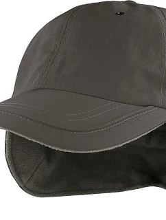 Atlantis Headwear Techno Flap-S 6-panelová čiapka s ochranou uší 33.0225 tmavošedá