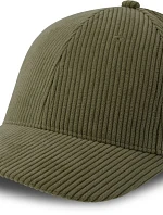 Atlantis Headwear Cordy-S 6-panelová manšestrová čiapka s kšiltom 33.0226 olivová