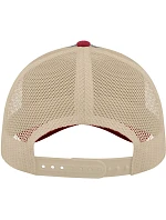 Atlantis Headwear Rapper Canvas-S 5-panelová truckerová čiapka 33.0234 tmavomodrá/bordová/khaki