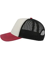 Atlantis Headwear Rapper Canvas-S 5-panelová truckerová čiapka 33.0234 biela/bordová/čierna Atlantis Headwear Rapper Canvas-S 5-panelová truckerová čiapka 33.0234 biela/bordová/čierna