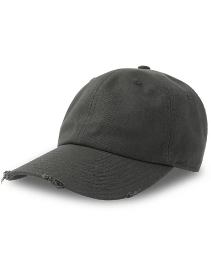 Atlantis Headwear Dad Hat Destroyed-S 6-panelová bejzbalová čiapka 33.0243 tmavošedá Atlantis Headwear Dad Hat Destroyed-S 6-panelová bejzbalová čiapka 33.0243 tmavošedá