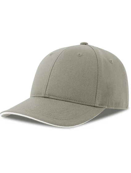 Atlantis Headwear Liberty Sandwich-S 6-panelová bejzbalová čiapka 33.0251 sivá/biela Atlantis Headwear Liberty Sandwich-S 6-panelová bejzbalová čiapka 33.0251 sivá/biela