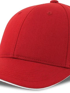 Atlantis Headwear Liberty Sandwich-S 6-panelová bejzbalová čiapka 33.0251 červená/biela