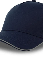 Atlantis Headwear Reflect-S 5-panelová bejzbalová čiapka 33.0254 tmavomodrá