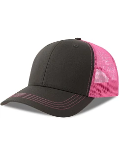 Atlantis Headwear Sonic-S 6-panelová truckerová čiapka 33.0259 tmavošedá/fuchsiová fluo