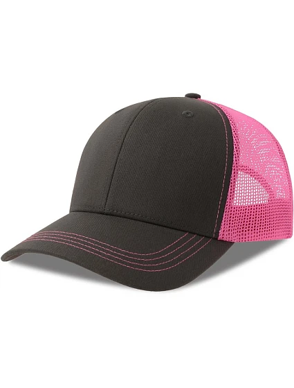 Atlantis Headwear Sonic-S 6-panelová truckerová čiapka 33.0259 tmavošedá/fuchsiová fluo Atlantis Headwear Sonic-S 6-panelová truckerová čiapka 33.0259 tmavošedá/fuchsiová fluo