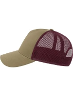 Atlantis Headwear Rapper Cotton-S 5-panelová truckerová čiapka 33.0260 khaki/burgundová