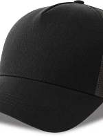 Atlantis Headwear Rapper Cotton-S 5-panelová truckerová čiapka 33.0260 čierna/tmavošedá