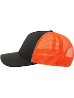 Atlantis Headwear Rapper Cotton-S 5-panelová truckerová čiapka 33.0260 čierna/oranžová fluo Atlantis Headwear Rapper Cotton-S 5-panelová truckerová čiapka 33.0260 čierna/oranžová fluo