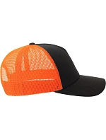 Atlantis Headwear Rapper Cotton-S 5-panelová truckerová čiapka 33.0260 čierna/oranžová fluo Atlantis Headwear Rapper Cotton-S 5-panelová truckerová čiapka 33.0260 čierna/oranžová fluo