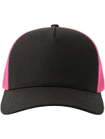 Atlantis Headwear Rapper Cotton-S 5-panelová truckerová čiapka 33.0260 čierna/fuchsiová fluo