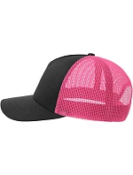 Atlantis Headwear Rapper Cotton-S 5-panelová truckerová čiapka 33.0260 čierna/fuchsiová fluo