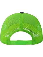 Atlantis Headwear Rapper Cotton-S 5-panelová truckerová čiapka 33.0260 čierna/zelená fluo Atlantis Headwear Rapper Cotton-S 5-panelová truckerová čiapka 33.0260 čierna/zelená fluo