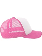 Atlantis Headwear Rapper-S 5-panelová truckerová čiapka 33.0262 biela/fuchsiová fluo Atlantis Headwear Rapper-S 5-panelová truckerová čiapka 33.0262 biela/fuchsiová fluo
