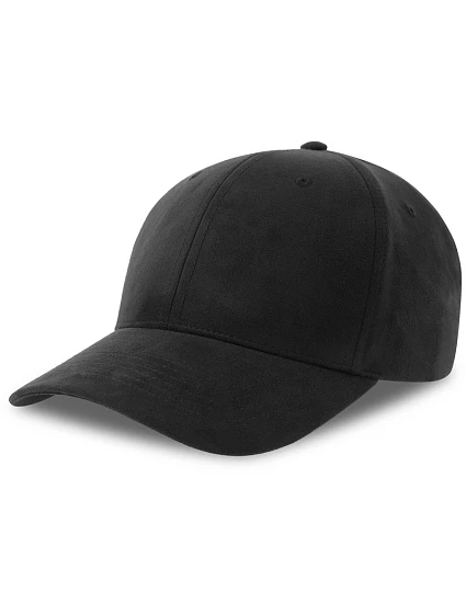 Atlantis Headwear Fam-S 6-panelová čiapka so semišovým vzhľadom 33.0271 čierna