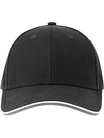 Atlantis Headwear Pilot Piping Sandwich-S 6-panelová ťažká sendvičová čiapka 33.0274 čierna