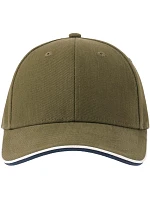 Atlantis Headwear Pilot Piping Sandwich-S 6-panelová ťažká sendvičová čiapka 33.0274 olivová