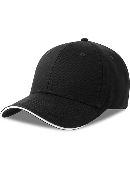 Atlantis Headwear Sport Sandwich-S 6-panelová sendvičová čiapka 33.0275 čierna Atlantis Headwear Sport Sandwich-S 6-panelová sendvičová čiapka 33.0275 čierna