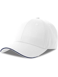 Atlantis Headwear Sport Sandwich-S 6-panelová sendvičová čiapka 33.0275 biela/námornícka modrá