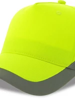 Atlantis Headwear Helpy-S 5-panelová bezpečnostná čiapka 33.0280 žltá fluo
