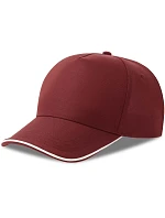 Atlantis Headwear Recy Five Piping – 5-panelová sendvičová čiapka s výstužou 33.0282 bordová/biela Atlantis Headwear Recy Five Piping – 5-panelová sendvičová čiapka s výstužou 33.0282 bordová/biela