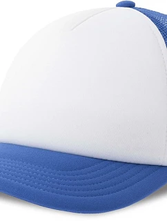 Atlantis Headwear Kid Rapper-S 5-panelová truckerová čiapka 33.0295 biela/kráľovská modrá