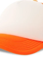 Atlantis Headwear Kid Rapper-S 5-panelová truckerová čiapka 33.0295 biela/oranžová fluo