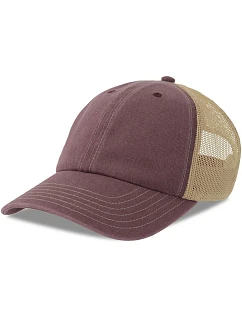 Atlantis Headwear Teon 6-panelová čiapka Vintage Trucker 33.0303 bordová/khaki