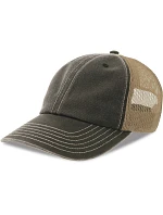 Atlantis Headwear Teon 6-panelová čiapka Vintage Trucker 33.0303 čierna/khaki Atlantis Headwear Teon 6-panelová čiapka Vintage Trucker 33.0303 čierna/khaki