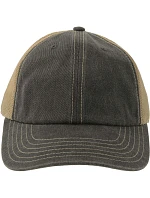 Atlantis Headwear Teon 6-panelová čiapka Vintage Trucker 33.0303 čierna/khaki Atlantis Headwear Teon 6-panelová čiapka Vintage Trucker 33.0303 čierna/khaki