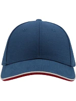 Atlantis Headwear Pilot Piping Sandwich – 6-panelová brúsená čiapka typu „sandwich“ 33.0502 royal/white