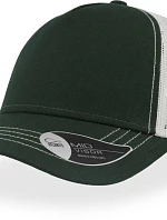Atlantis Headwear Rapper Canvas 5-panelová sieťovaná čiapka „Rapper Canvas“ 33.6060 fľaškovozelená/biela