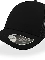 Atlantis Headwear Rapper Cotton 5-panelová truckerová čiapka „Rapper“ 33.8020 čierna/čierna