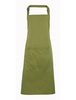 Premier PR 154 Zástěra s laclem a kapsou na břiše "Colours" 39.0154 oasis green