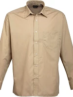 Premier PR 200 Popelínová košeľa s dlhým rukávom 39.0200 khaki