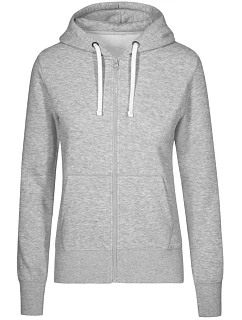 Promodoro 1751 Dámská mikina s kapucí "X.O" 40.1751 heather grey