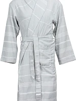 The One Towelling Hamam Bathrobe Hamam župan 48.1012 light grey/white