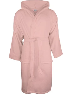 The One Towelling Velour Bathrobe Župan s kapucňou 48.1043 lososová