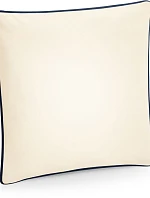 Westford Mill W 355 Fairtrade obliečka na vankúš s lemovaním 50.0355 prírodná/french navy