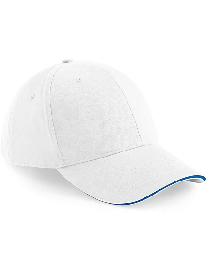 Beechfield B 20 6-panelová sendvičová čiapka „Athleisure“ 53.0020 biela/jasne kráľovská modrá Beechfield B 20 6-panelová sendvičová čiapka „Athleisure“ 53.0020 biela/jasne kráľovská modrá