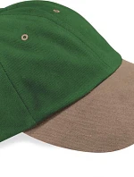 Beechfield B 57 6-panelová nízkoprofilová čiapka 53.0057 lesná zelená/taupe